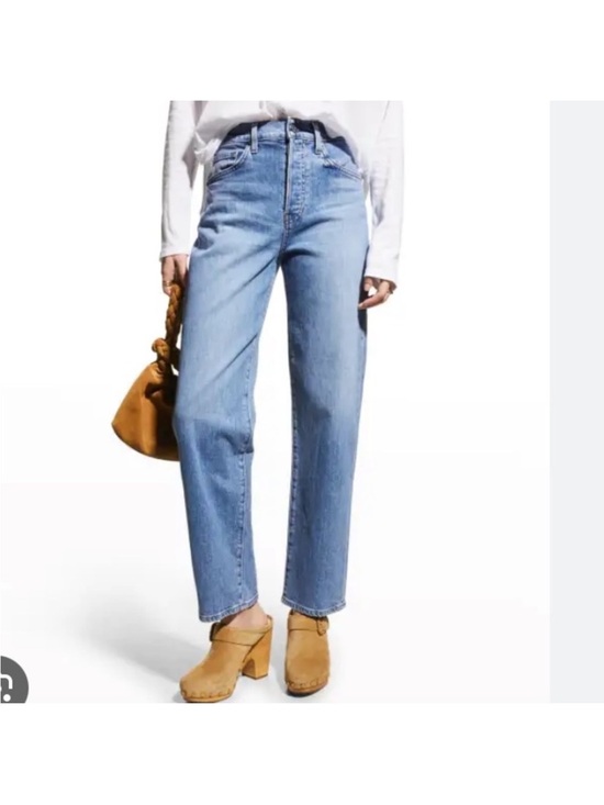 Veronica Beard Denim - Veronica Beard Light Blue Blake High-Rise classic Straight Leg Jeans